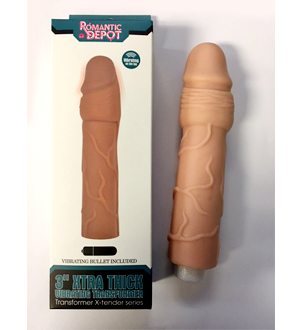 VIP 3 inch Vibrating Penis Extension (White)